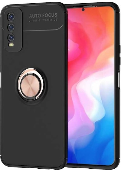 Vivo Y11S Kılıf Zore Ravel Yüzüklü Silikon Kılıf