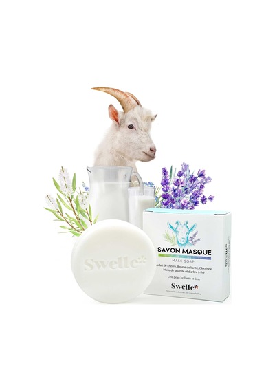 Keçi Sütü Sabunu 110gr Shea Butter Çay Ağacı Lavanta Yüz Maskesi 1 Adet Doğal Katı Sabun Vücut Peelingi Yüz, Siyah Nokta Yüz Maskesi, Yüz Bakımı Güzellik Sabunu