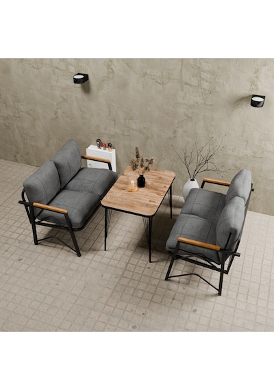 Mb Garden Furnıture Simetri Model, Balkon, Mutfak, Bahçe,cafe,metal Koltuk Takımı,bahçe Takımı,çay Seti, 2+2 Takım+masa Orta Gri Mb Garden Furnıture Simetri Model, Balkon, Mutfak, Bahçe,cafe,metal Koltuk Takımı,bahçe Takımı,çay Seti, 2+2 Takım+masa Orta Gri