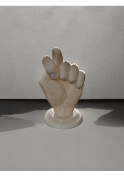 Şaka Amaçlı Beyaz El Figürü Nah 3d Baskı Dekoratif Maket 11x6 Cm