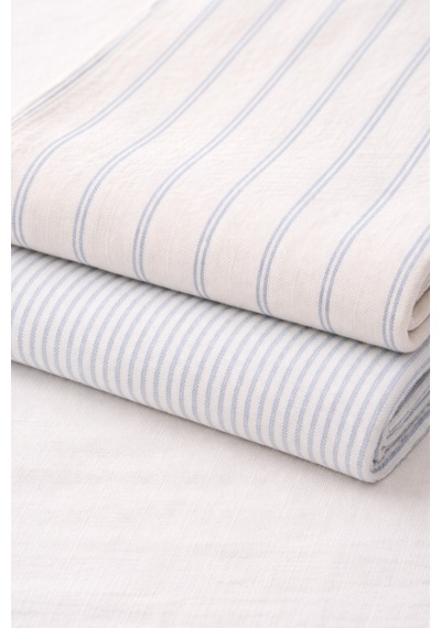 %100 Pamuk Çift Kat Müslin Mutfak Kurulama Bezi 2 Li Set 40x60 Cm Emici Yumuşak Mutfak Havlusu - Elv-mkb Mavi
