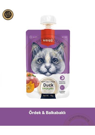 Wanpy Taze Ördekli&bal Kabaklı Kedi Et Ezmesi 90 Gr