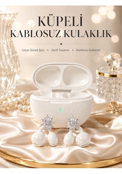 Yeni Nesil Küpeli Kablosuz Kulaklık Güçlü Bataryalı Diğer