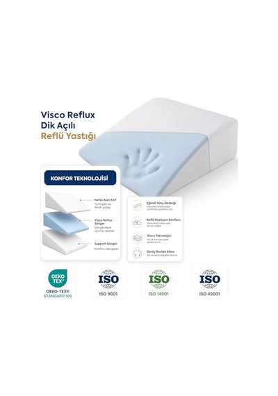 Yastık Visco Reflux Beyaz 65x60 Genel