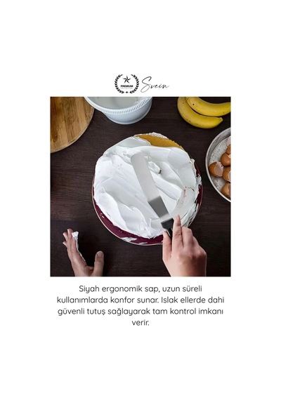 Spatula Profesyonel Mutfak Ekipmanı Ergonomik Saplı Paslanmaz Çelik L Tipi Pastacı Spatulası Pasta Çok Renkli