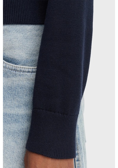 Tommy Jeans Bisiklet Yaka Relaxed Fit Logolu Kazak Kadın Kazak Dw0dw22930 C1g Lacivert