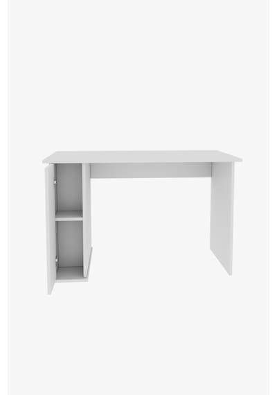 Ergonomik Çalışma Masası, Kitaplık Ve Kapaklı Depolama Alanı İle Modern Tasarım Beyaz Beyaz Ergonomik Çalışma Masası, Kitaplık Ve Kapaklı Depolama Alanı İle Modern Tasarım Beyaz Beyaz