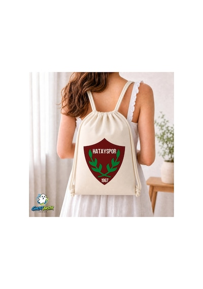 Ghostbastır Design Hatayspor Büzgülü Keten Çanta C108 Bej