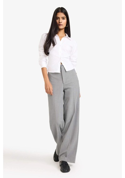 Defacto Straight Fit Fleto Cepli Normal Bel Standart Boy Pantolon F6214ax26spgr394 Gri-gr394