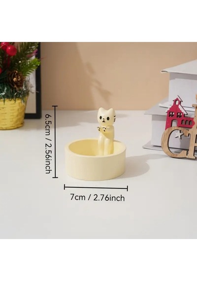 Kedili Mum Tutucu Silikon Kalıp S901