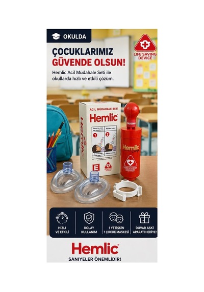 Hemlich Tahliye Kiti İlk Yardim Ekipmani Sağlık Bakanlığı Üts Ve Ce Güvenlik Kayıtlı Kırmızı Yada Beyaz