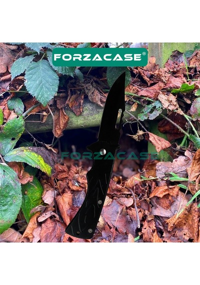 Forzacase Paslanmaz Çelik Ultra Keskin Outdoor Avcılık Kamp Çakısı Fc343 Siyah