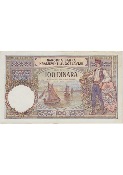 Yugoslavya Krallığı 100 Dinar 1929 Sürşarjsız-az Çıkar. Çilaltı -