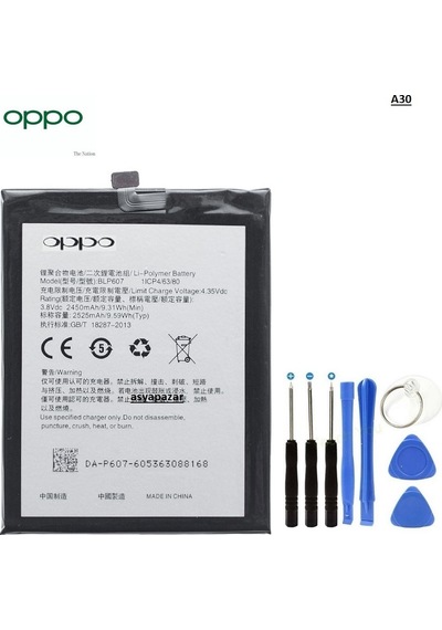 Senalstore Oppo A30 Uyumlu Batarya Pil Blp607 Ve Tamir Seti