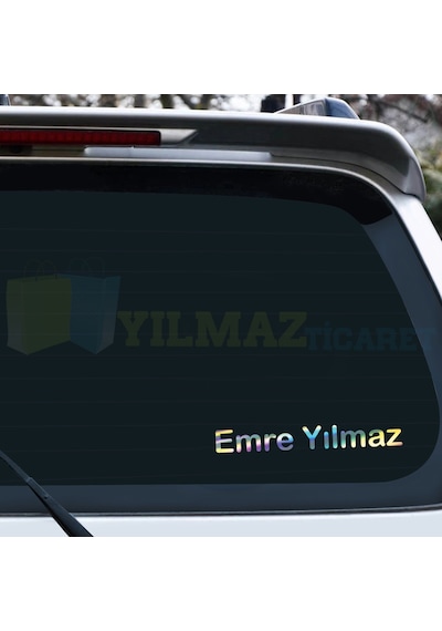 Kişiye Özel İsim Soyisim Hologram Motosiklet Oto Sticker Etiket