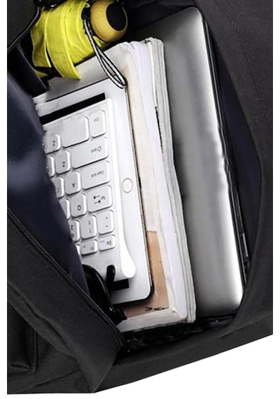 Laptop Bölmeli Okul Çantası Hey!!! Siyah Mor 1525