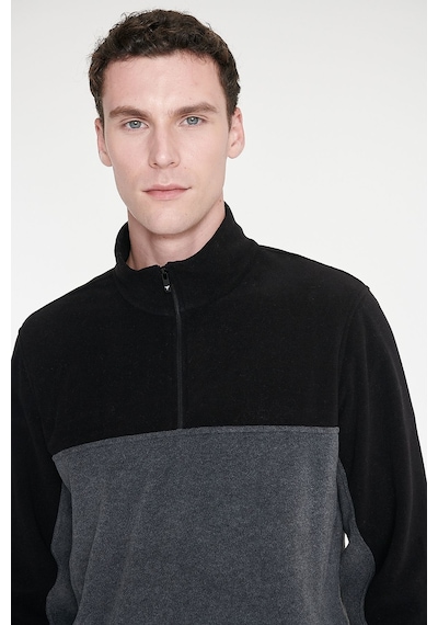 AC&Co / Altınyıldız Classics Erkek Siyah-Antrasit Standart Fit Günlük Rahat Çift Renkli Polar Spor Sweatshirt 4A5221100015SSAS AC&Co / Altınyıldız Classics Erkek Siyah-Antrasit Standart Fit Günlük Rahat Çift Renkli Polar Spor Sweatshirt 4A5221100015SSAS