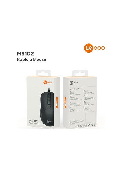 Ms102 Usb Kablolu 2400dpı 4 Tuşlu Mouse -sessiz Pc, Mac, Dizüstü Bilgisayar İçin, Windows, Linux Ve Mac İle Uyumlu Sağ Ve Sol Elle Kullanıma Uygun, 99gr Hafif Optik Mouse Siyah