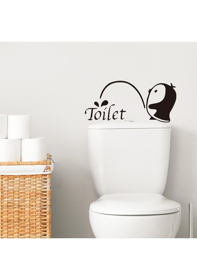 Dıy Çıkarılabilir Tuvalet Duvar Etiketi, Banyo İçin Yaratıcı Kendinden Yapışkan Dekorasyon, Tuvalet Duvar Dekoru Çok Renkli