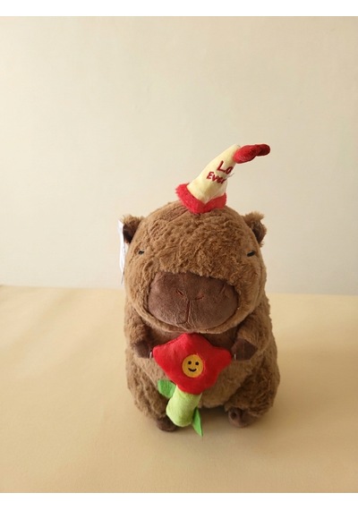 Peluş Kapibara 40 Cm Kahverengi