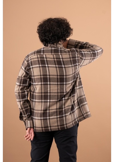 Bican Çift Cepli Oversize Erkek Oduncu Gömlek (513379186)