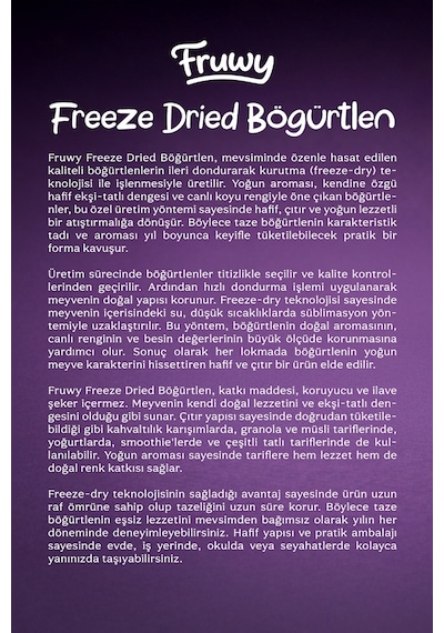 Freeze Dried Böğürtlen Kova Dondurularak Kurutulmuş Böğürtlen Diğer