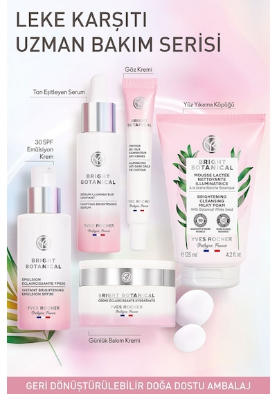 Yves Rocher Leke Ve Kırışık Karşıtı Bitkisel Bakım Bright Botanical - E Vitamini - 30 Spf Emülsiyon Krem-50 ML