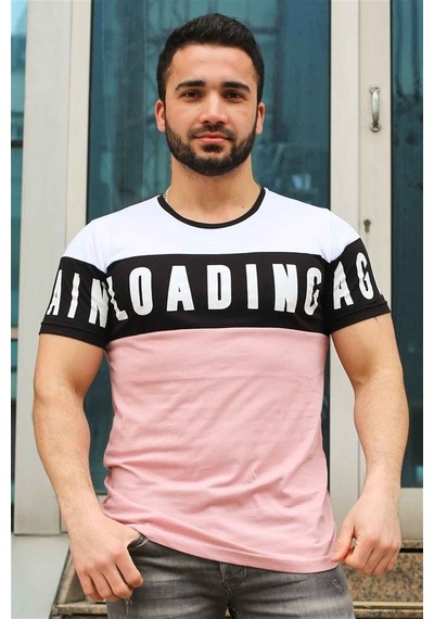Madmext Baskılı Pudra Tişört 2974