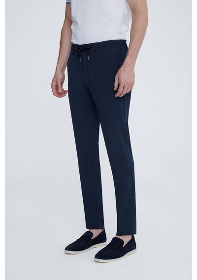 Erkek Lacivert Spor Slim Fit Jogger Yazlık Pantolon