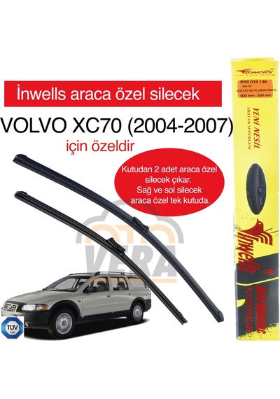 Volvo Xc70 2004-2007 İnwells Araca Özel Silecek Takımı Inw018138