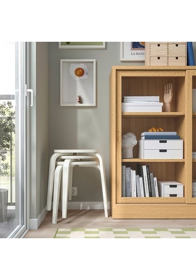 Ikea Kyrre Ahşap Tabure, Kırık Beyaz