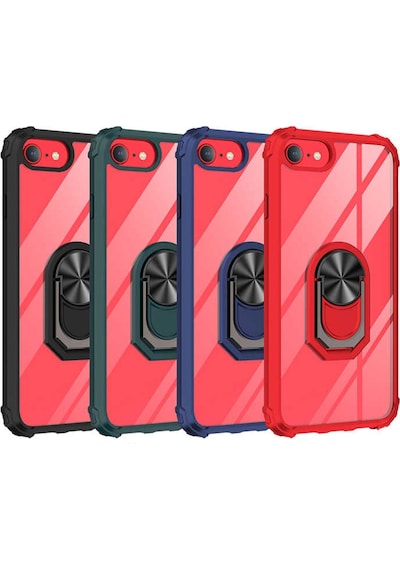 Apple Uyumlu iPhone 6 - 6S Kilif Standli Yüzüklü Mola Silikon Kapak 440390452