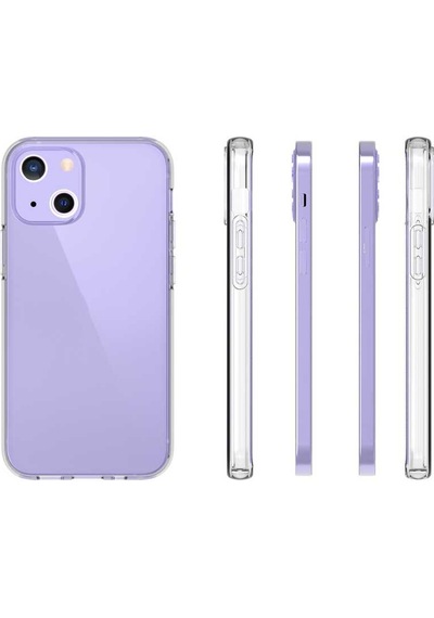 Noktaks - Apple Uyumlu iPhone 13 Mini - Kılıf Şeffaf Soft Slim Fitt Süper Silikon Kapak - Şeffaf