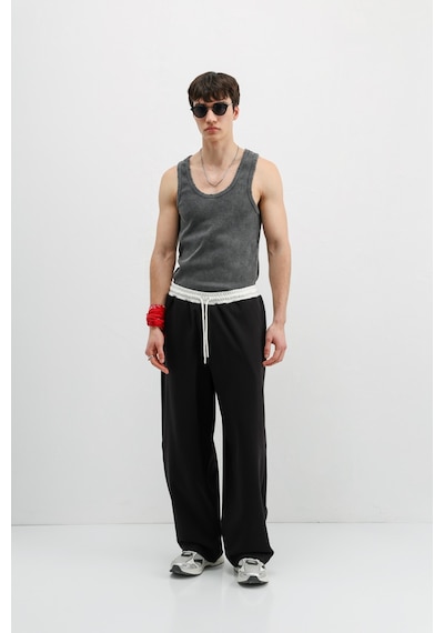 Vamos Baggy Fit Eşofman Alt V80-41 Siyah