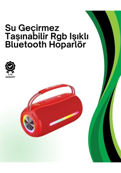 Rgb Işıklı Taşınabilir Hoparlör - Çoklu Bağlantı Desteği