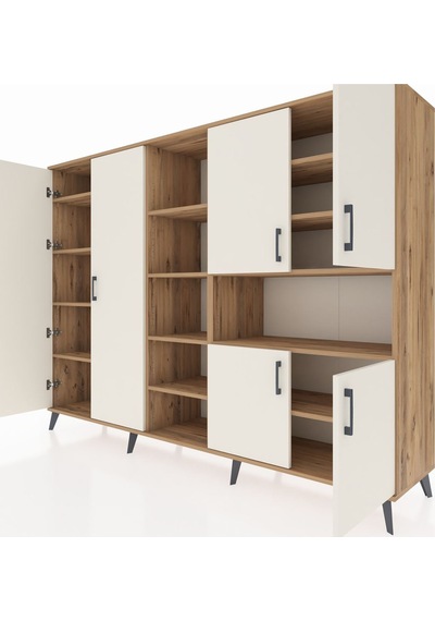Hyperion Dolap 13 Raflı 6 Kapaklı 220x44x163 Çam-aytaşı/çam Aytası/atlas Çam - Atlas Çam Hyperion Dolap 13 Raflı 6 Kapaklı 220x44x163 Çam-aytaşı/çam Aytası/atlas Çam - Atlas Çam
