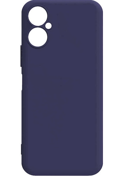 Noktaks - Tecno Uyumlu Tecno Camon 19 Neo - Kılıf Mat Soft Esnek Biye Silikon - Lacivert