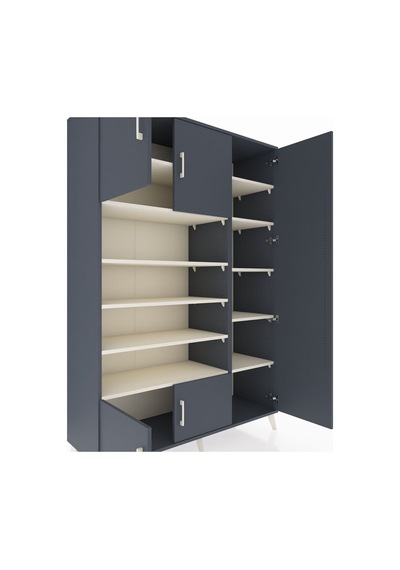 Hyperion Dolap 11 Raflı 5 Kapaklı 132x44x195 Antrasit-antrasi... Antrasit Hyperion Dolap 11 Raflı 5 Kapaklı 132x44x195 Antrasit-antrasi... Antrasit