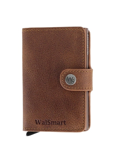 Walsmart Mini Crazy Akıllı Mekanizmalı Deri Cüzdan Taba