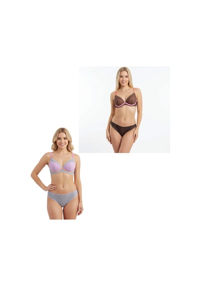 Bonbon Kadın Dantelli Tüllü 2 Takım 2 Li Set Bb2146 Leopar
