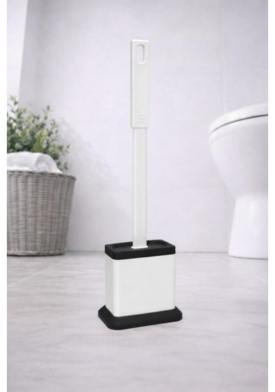 Sas Haus Silikon Tuvalet Fırçası Pratik Silikon Wc Klozet Fırçası Kare Beyaz S-220 Diğer