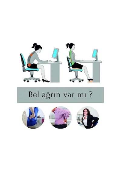 Ortopedik Sırt Ve Oturma Destek Minderi Seti Visco Bel Yastığı Ve Kuyruk Sokumu Destekli Oturma Minderi Ofis, Araç Ve Ev Kullanımı Için Ergonomik Konfor Seti