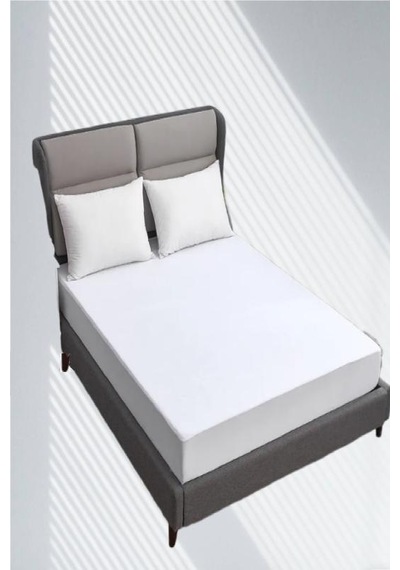 Evony Sıvı Geçirmez Fitted Çift Kişilik Alez 150x200+30 Cm Beyaz