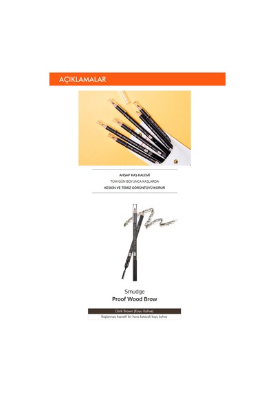Missha Smudge Proof Wood Brow Bulaşmayan Kalıcı Doğal Kaş Kalemi Dark Brown