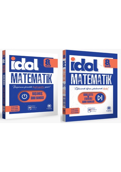 Çanta 2025 8. Sınıf İdol Matematik Başlangıç Soru Bankası + Konu Özetli Soru Seti 2 Kitap