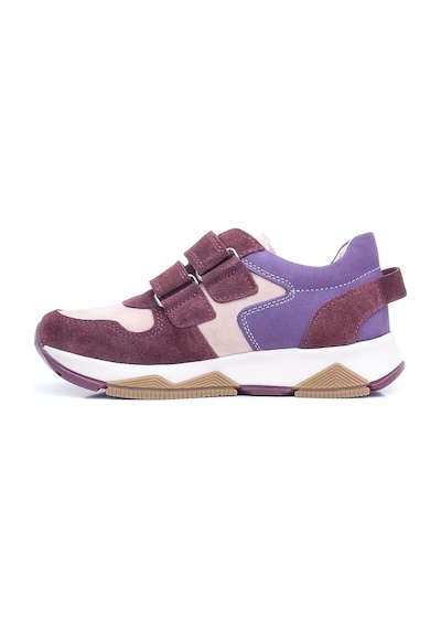 Rakerplus Hakiki Deri Bordo Pembe Metal Detaylı Kız Çocuk Sneakers Ayakkabı Bordo