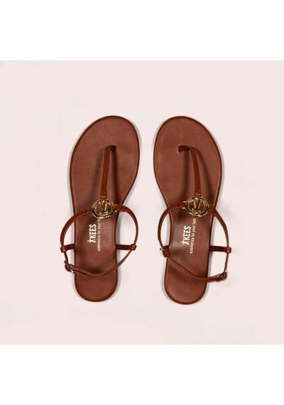 Kadın Taba Tokalı Sandalet-5039 Taba