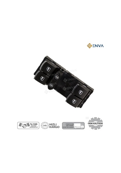 Volkswagen Sharan Sol Ön Cam Açma Düğmesi 2011-2014 kromlu