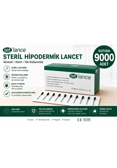 Set İnject Tıpset Steril Siyah İğne Ucu-9000 Ad