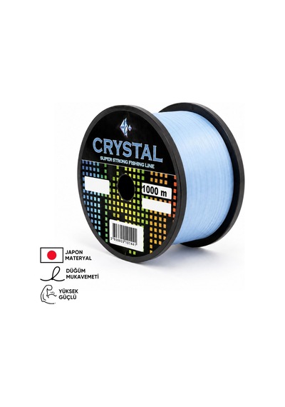1000 Mt Bobin Misina - Crystal - Mavi - Ekstra Güçlü - 0,25 Mm